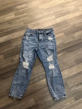 Judy Blue Ripped High-Rise Women’s Jeans - Light Blue